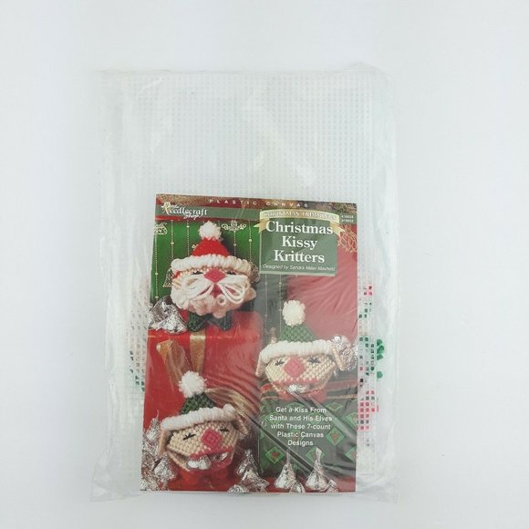 Needlecraft Shop Christmas Trimmings Christmas Kissy Kritters Plastic Canvas - Picture 3 of 8